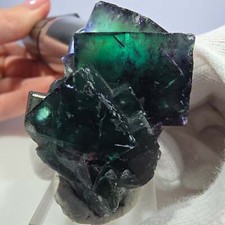 Klare Phantom Fluorit Würfel