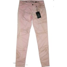 Exit Brooklyn W28 L32 Rosa Muster Damen Skinny Stoff dünn low R. Stretch 36 NEU