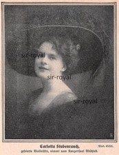 Carlotta Stubenrauch - Musikerin Violinistin - 1910 ~9x11cm