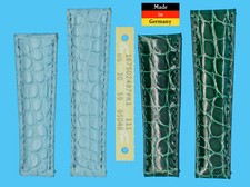 Uhrenarmband passend für Rolex Daytona Beach echt Krokoband grün und türkis / 68