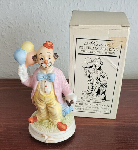 Clown porzellanfigur mit - clown,
