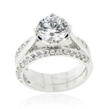 Sterlingsilber Rund Cz