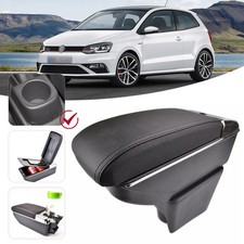 Armlehne Mittelarmlehne Mittelkonsole Leder Staufach Für VW Polo Mk5 Vento 10-17