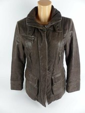 WALTER Leder Damen Jacke Lederjacke Gr. 36 S dunkelbraun Echtleder (WM)