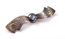Brosche 835 Silber blau
