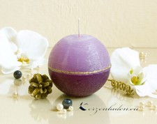 Kugelkerze Rustic lila 8cm Kerzen Tischkerzen Feier Tischdekoration Weihnachten