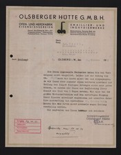 OLSBERG, Brief 1932, Olsberger Hütte GmbH Ofen-Herd-Fabrik Eisengiessereien