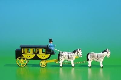Miniatur doppelte postkutsche - miniatur,