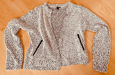 Gr.M s Oliver  kurze "Strickjacke" grau/weiß meliert