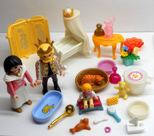 Königspaar mit Baby Wiege +