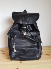 ?schöner Leder-Rucksack schwarz Damen HAROLDS Höhe 38cm?#f92