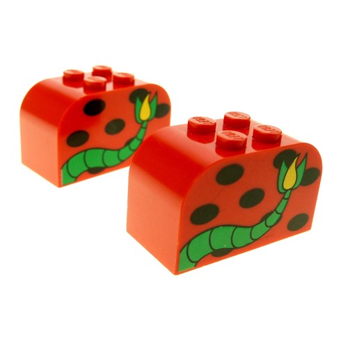 Lego rundstein rot 2x4x2 - lego,