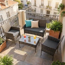 4-tlg Gartenmöbel Sitzgruppe