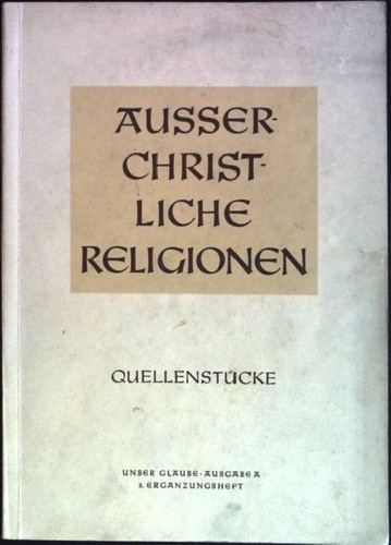 Außerchristliche religionen - außerchristliche,