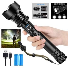 Super hell 100000Lumen Taktische Taschenlampe LED XHP50 Militär Wiederaufladbar