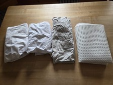Ikea Hemnes 4 tlg. Set Matratzenschoner 80 x 200 Spannbettlaken Matratzenschutz