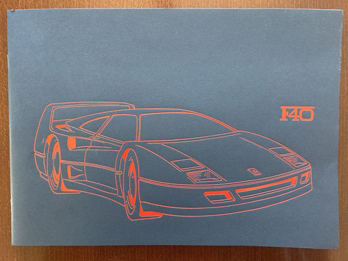 Original ferrari f40 mappe - f40,
