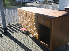 Ladenvitrine Ladentheke Ladenausstattung ca 222 x 97 x 60 cm , 21 Schubladen