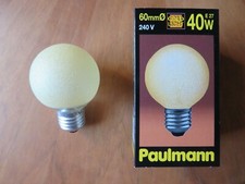 PAULMANN MINI GLOBE G60 EISKRISTALL BERNSTEIN 133.47  E27 40W Glühbirne DIMMBAR
