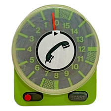 Telefonzähler Timer 15 Minuten Telefonieren Mechanisch Küchenuhr Aufziehen Grün