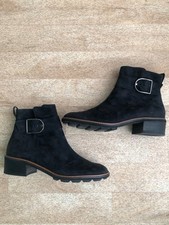 Paul Green Damen Stiefelete Gr.7 Wildleder Blau