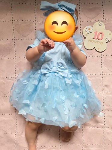 Baby mädchen festkleid - baby, blau