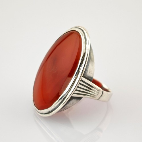 Moderner silberring mit - moderner,