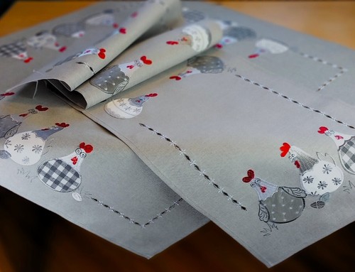 Tischdecke grau ostern - tischdecke,