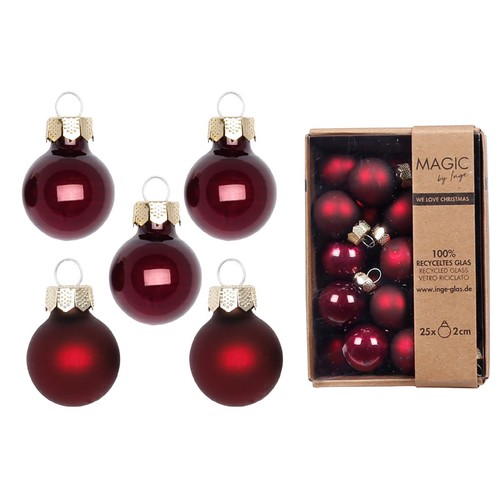 Weihnachtskugeln glas 2cm - glas,
