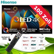 Hisense 100E7NQ 100 Zoll Quantum Dot Fernseher 4K UHD Smart TV QLED 144Hz Dolby
