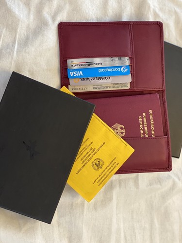 Impfpass hülle aus leder - aus, leder-