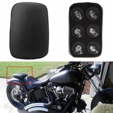 Motorrad Sozius Sitz Sitzpad mit 6 Saugnapf für Harley Chopper Bobber Schwarz AF
