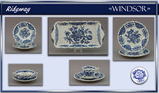Ridgway "Windsor" Teile zur Wahl: teller platte  england tasse blau