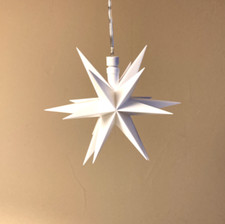 LED-Stern weiss, mit Netzteil und ca. 5 Mtr. Kabel Art.Nr. 7852  Timerfunktion