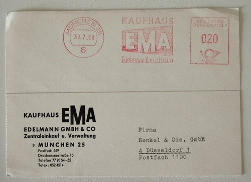 Firmen karte mit freistempel - firmen-karte,