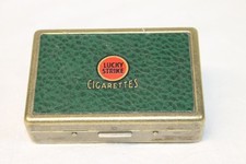 Alte 20/30 er Original Lucky Strike Cigarettes Box Case Zigaretten Etui Messing