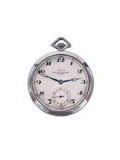 Flache Taschenuhr Alpina Gebr. Dallinger Salzburg 900er Silber 48mm