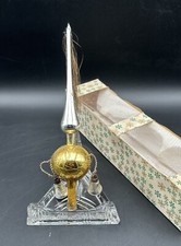 alte Tannenbaumspitze leonischer Draht Glöckchen Christbaumschmuck #W16000