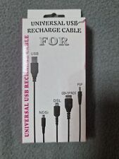 4 in 1 USB Multiladekabel Ladekab GBA SP New Nintendo 3DS 2DS XL PSP DSI DS Lite
