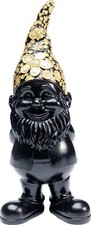 KARE DESIGN Dekofigur Deko Figur Zwerg Meditation schwarz gold 30 cm