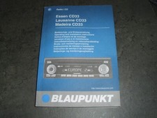 Betriebsanleitung Blaupunkt Autoradio Essen Lausanne Madeira CD33 8622403561