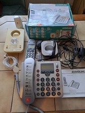 Seniorentelefon Audioline BIG TEL 180 silber, mit AB, Mobilgerät, Lichtsignal