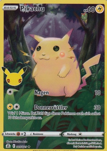 Pikachu 005 025 holo pokemon - holo,