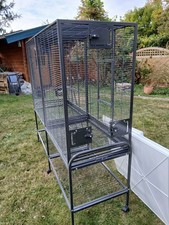 Zimmervoliere BxHxT 1,65x1,72x0,51 mit Untergestell und Zubehör