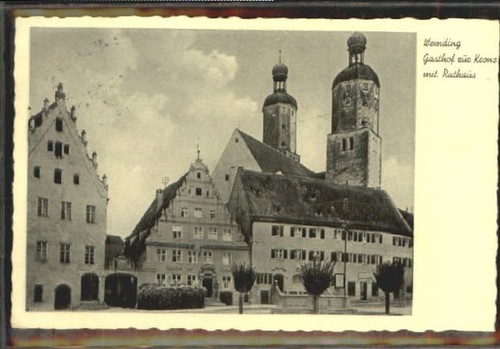 Wemding gasthof rathaus 1937 - gasthof,