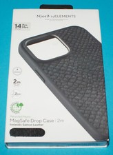 NJORD by Elements MagSafe Drop Case Lachsleder iPhone 14 Pro Max schwarz NEU/OVP