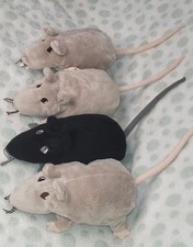 IKEA Ratte Ratta 4 x im Set 3 x grau + 1 x schwarz Stofftier Plüsch