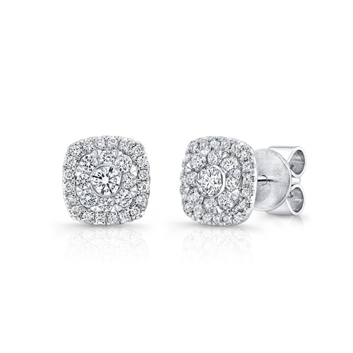 14k weißgold diamant cluster - 14k,