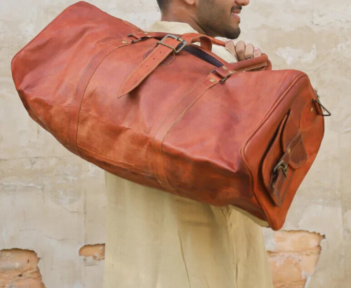 Echtleder vintage seesack - echtleder,