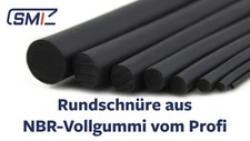 Rundschnur NBR Vollgummi ÖL- / BENZINBESTÄNDIG 70 shore Gummischnur Rundprofil Z